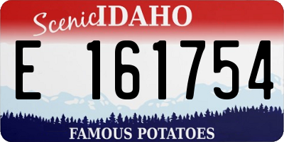 ID license plate E161754