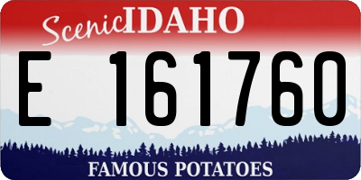 ID license plate E161760