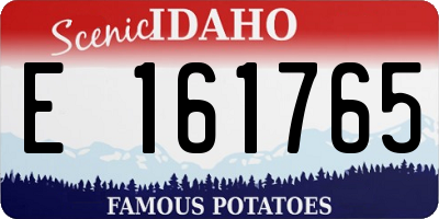 ID license plate E161765