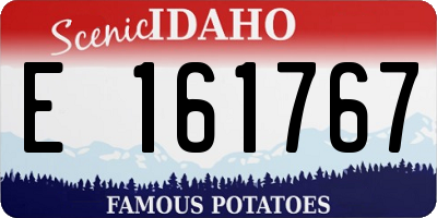 ID license plate E161767