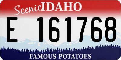 ID license plate E161768