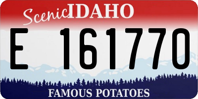 ID license plate E161770