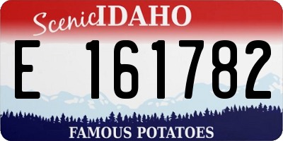 ID license plate E161782