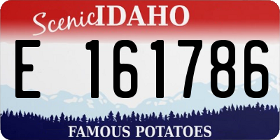 ID license plate E161786