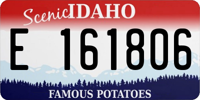 ID license plate E161806