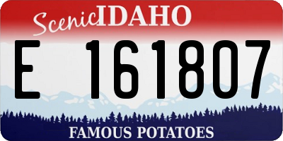 ID license plate E161807