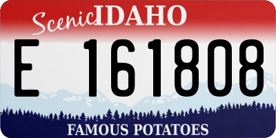 ID license plate E161808