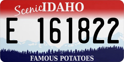 ID license plate E161822