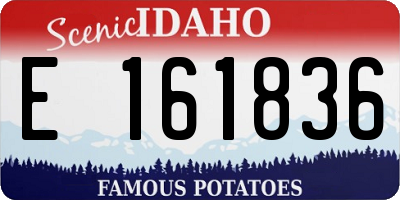 ID license plate E161836
