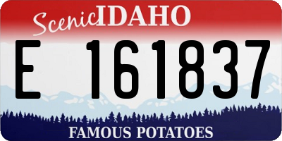 ID license plate E161837