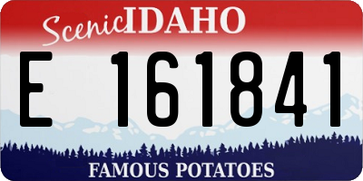 ID license plate E161841