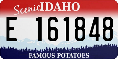 ID license plate E161848