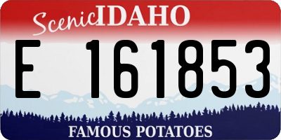 ID license plate E161853