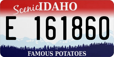 ID license plate E161860