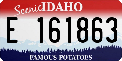 ID license plate E161863