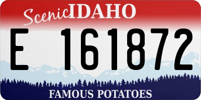 ID license plate E161872
