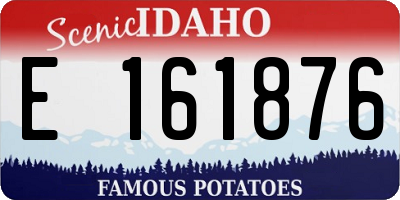 ID license plate E161876