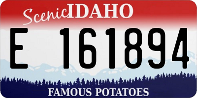 ID license plate E161894