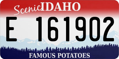 ID license plate E161902