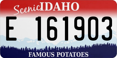 ID license plate E161903