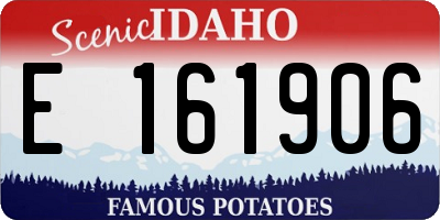 ID license plate E161906