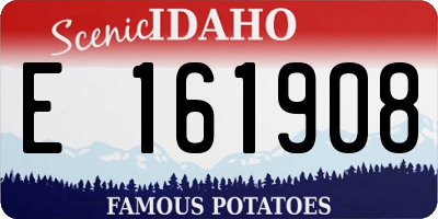 ID license plate E161908
