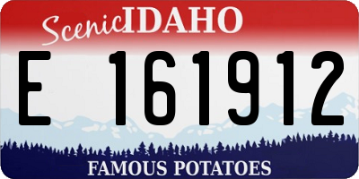 ID license plate E161912