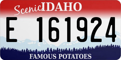 ID license plate E161924