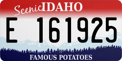 ID license plate E161925