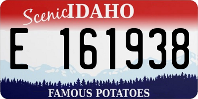 ID license plate E161938