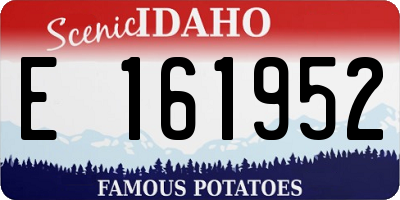 ID license plate E161952