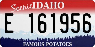 ID license plate E161956