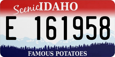 ID license plate E161958
