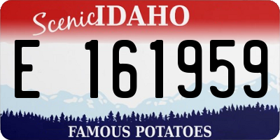 ID license plate E161959