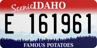 ID license plate E161961