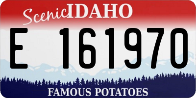 ID license plate E161970
