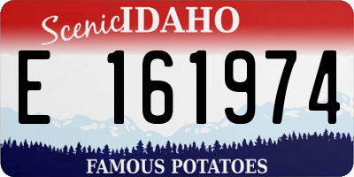 ID license plate E161974