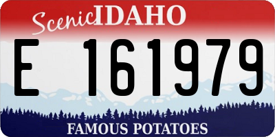 ID license plate E161979