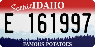 ID license plate E161997