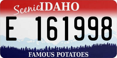 ID license plate E161998