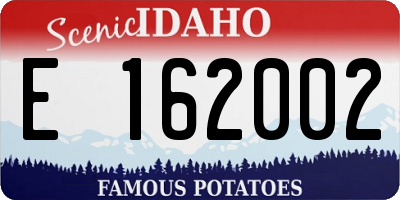 ID license plate E162002