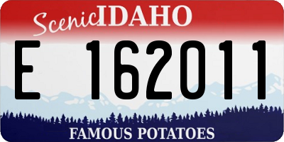 ID license plate E162011
