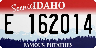 ID license plate E162014