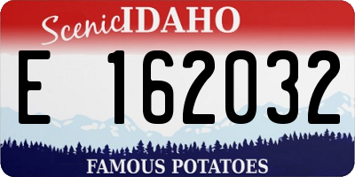ID license plate E162032