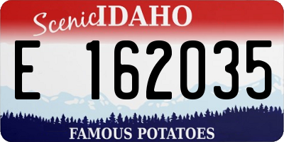 ID license plate E162035