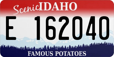 ID license plate E162040