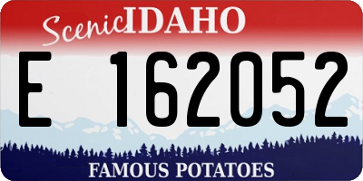 ID license plate E162052