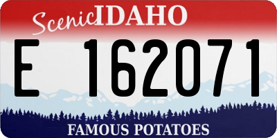 ID license plate E162071