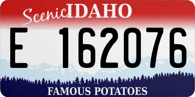 ID license plate E162076