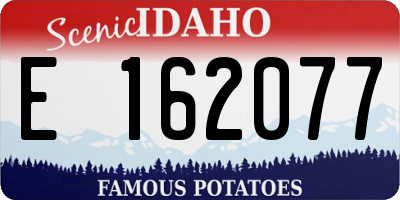 ID license plate E162077